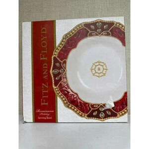 Fitz and Floyd renaissance holiday serving bowl